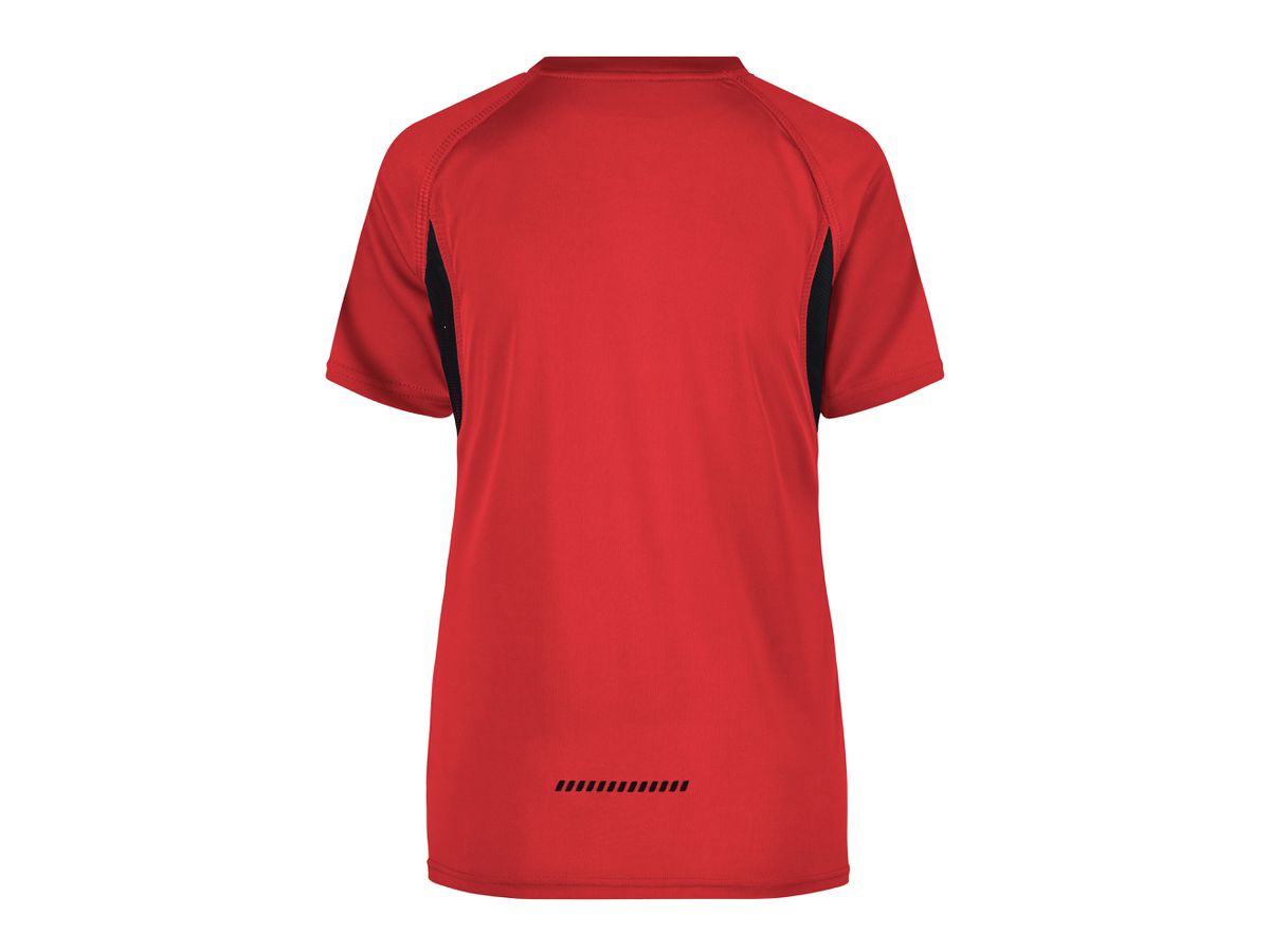 JN Ladies Running-T JN316 100%PES, red/black, Größe XS