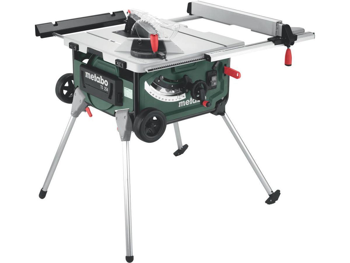 METABO Tischkreissäge mit Untergestell und Trolleyfunktion, TS 254