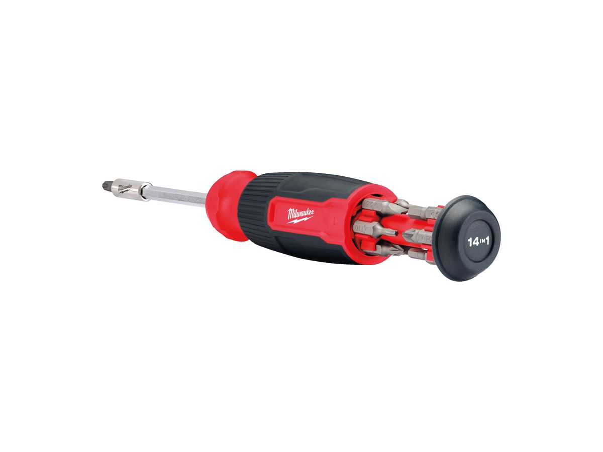 MILWAUKEE Multi-Bit Schraubendreher 14 in 1 inkl. 13 Bits PH/PZ/TX/SL/HEX