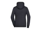 JN Ladies Lifestyle Zip-Hoody JN962 80%BW/20%PES, black/grey-heather, Gr. M