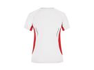 JN Ladies Running-T JN390 100%PES, white/red, Größe M