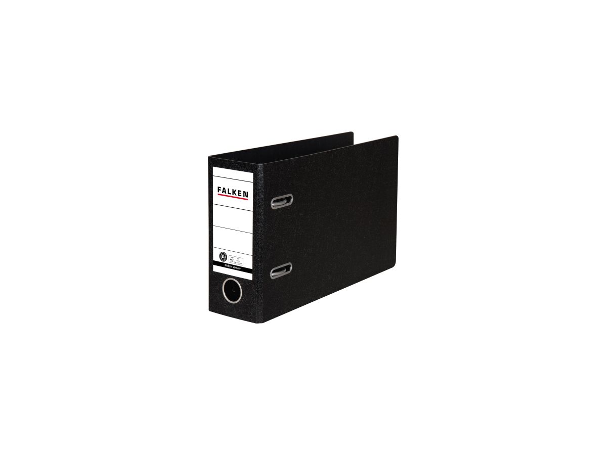 Falken Ordner S80 11285905 DIN A5 quer 80mm Hartpappe schwarz