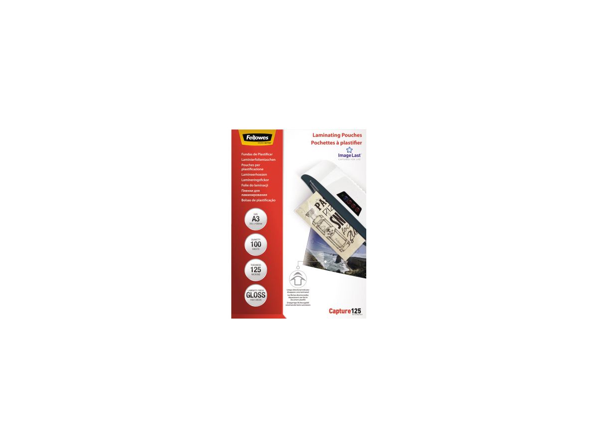 Fellowes Laminierfolie Capture 125 5307506 DIN A3 tr 100 St./Pack.