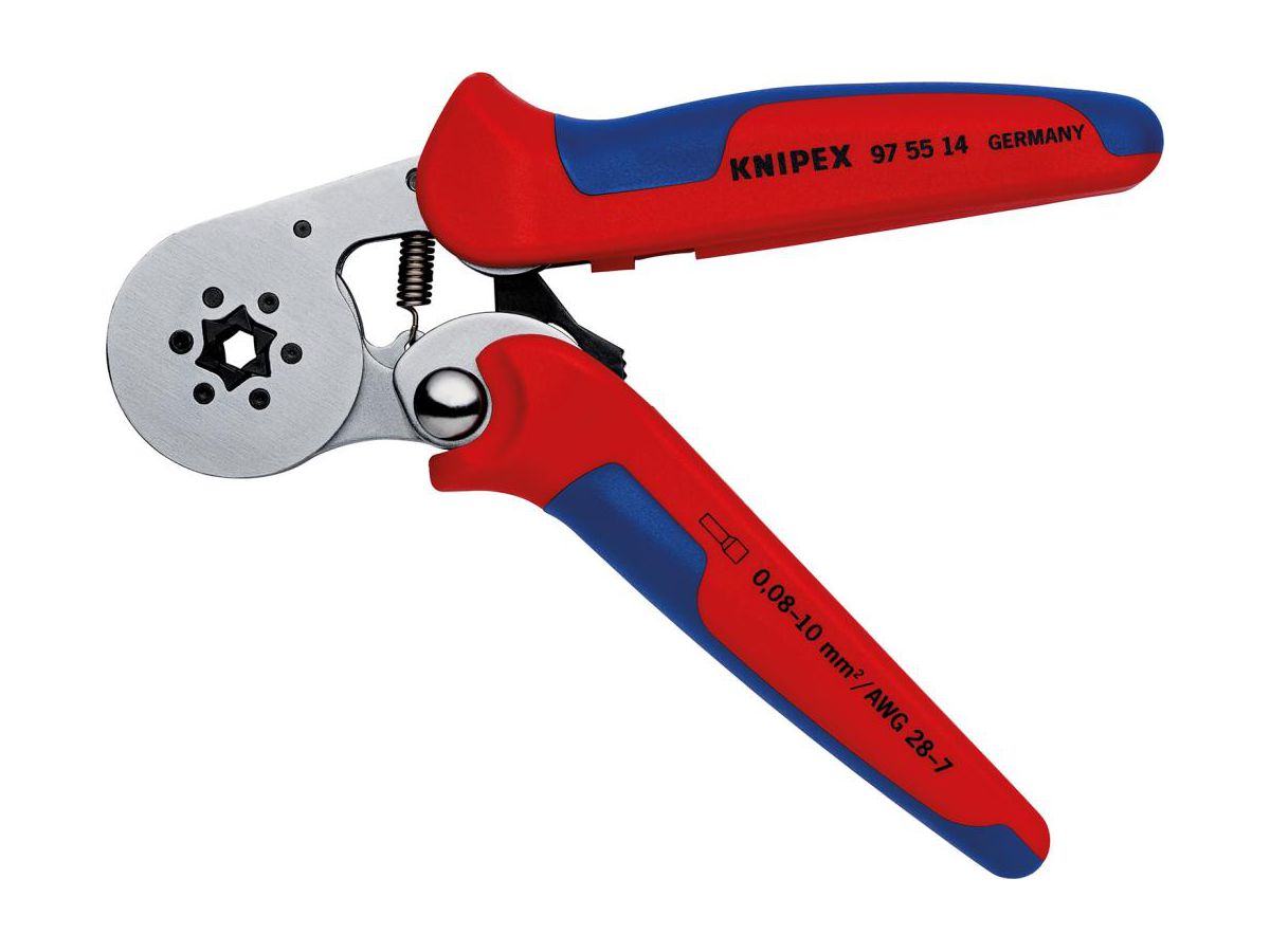 KNIPEX 97 55 14 Selbsteinstellende Crimpzange f. Aderendhülsen verc. 180 mm