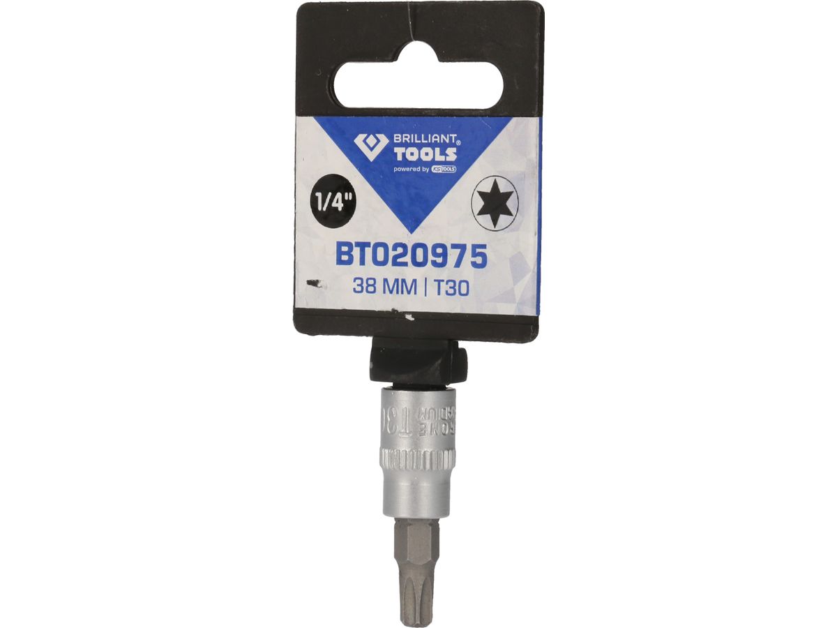 BRILLIANT TOOLS 1/4" TORX Schraubendreher-Einsatz,38mm, T30