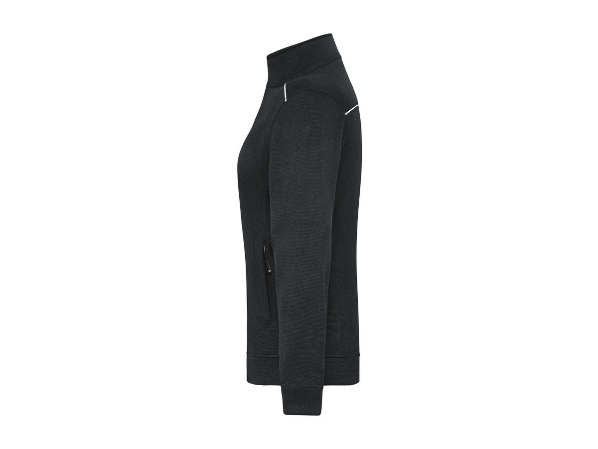 JN Damen Strickfleece-Jacke JN897 black/black, Größe 3XL
