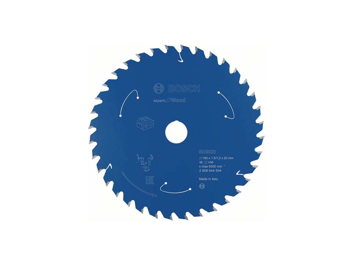 BOSCH Kreissägeblatt Expert for Wood 160x20x1,5/1 mm, 36 Z