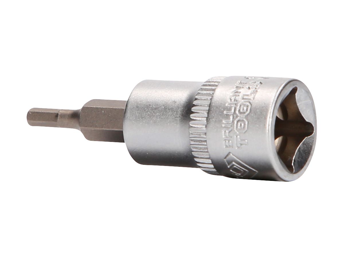 BRILLIANT TOOLS 3/8" 6-Kant Schraubendreher-Einsatz,49mm, 3mm