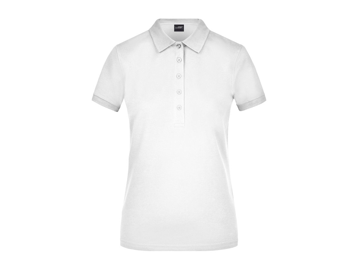 JN Ladies' Elastic Polo Piqué JN709 white, Größe L