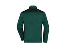 JN Herrenfleece Jacke JN862 dark-green-melange/black, Größe M