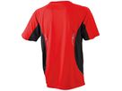 JN Mens Running-T JN391 100%PES, red/black, Größe S