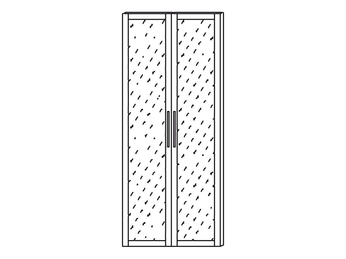 HAMMERBACHER Glastüre 5 OH Glas / Silber