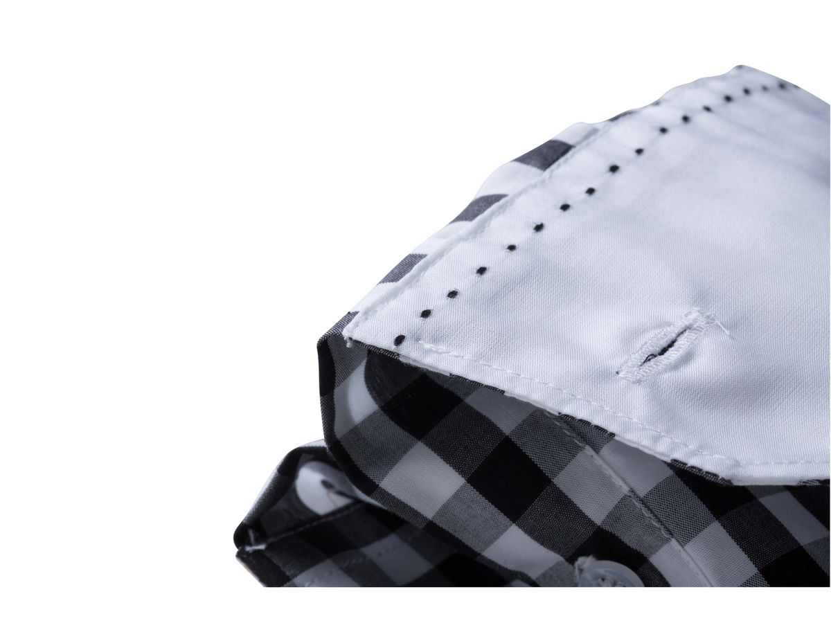 JN Mens Checked Shirt JN617 100% BW, forest-green/white, Größe M