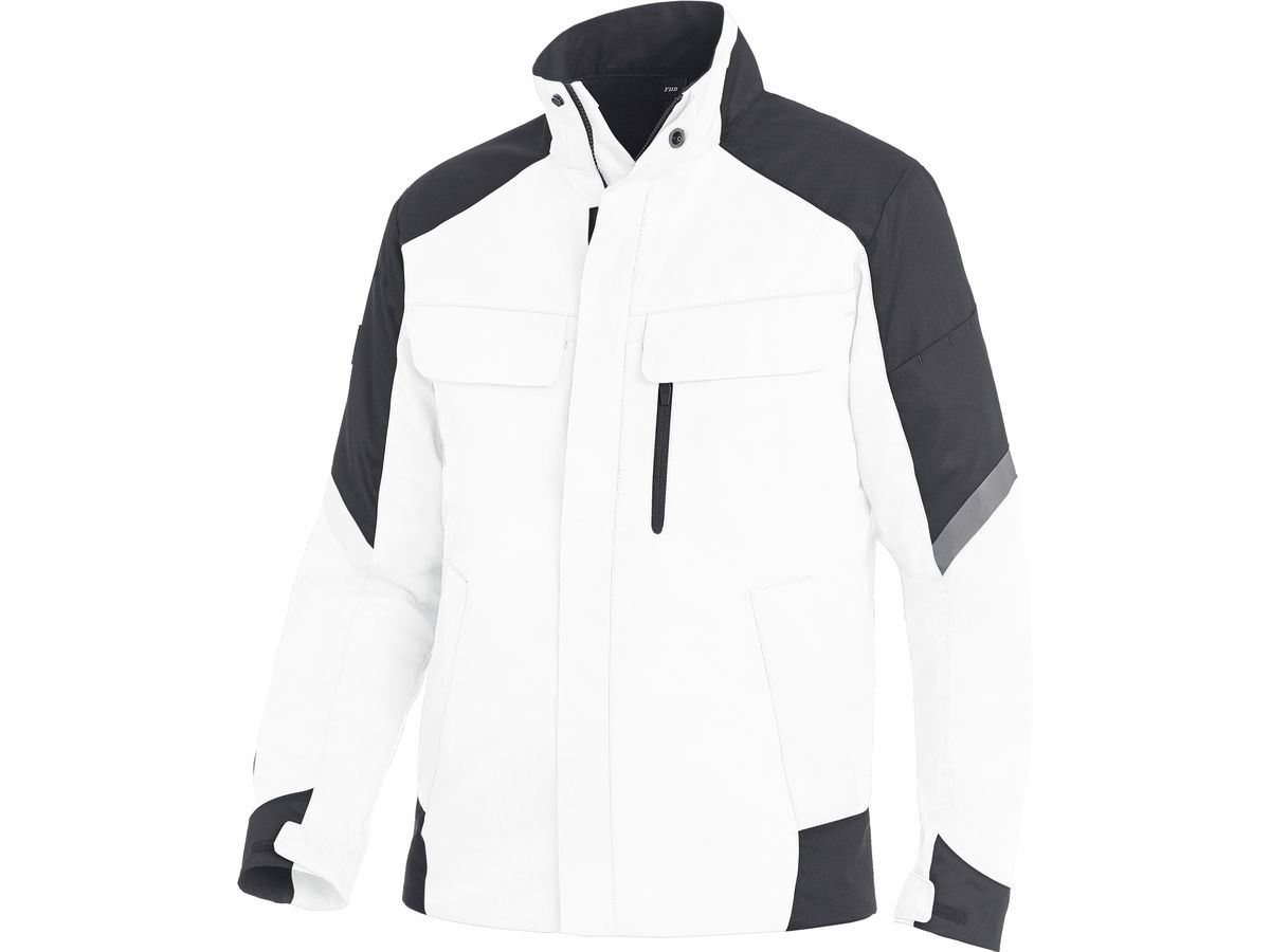 FHB FRANK Arbeitsjacke, weiß-anthrazit, Gr. S