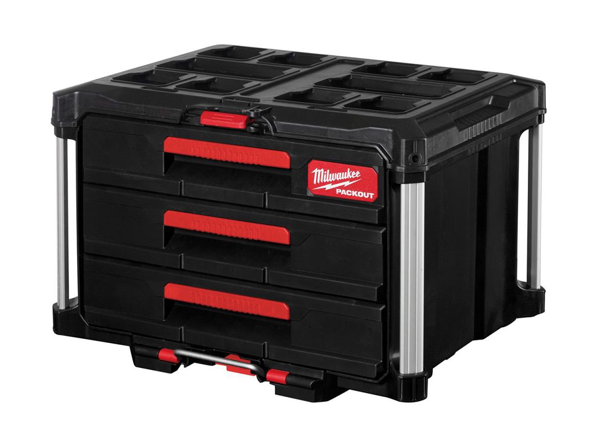 MILWAUKEE PACKOUT Koffer mit 3 Schubladen