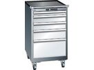 LISTA Schubladenschrank 2736E grau H990mm 5SL 75 KeyLock RAL7035