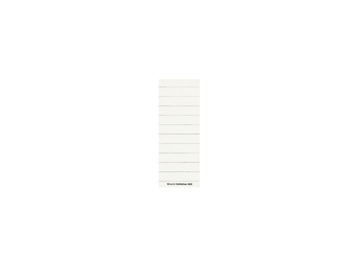 Leitz Beschriftungsschild 19020001 blanko 3zeilig weiß 100 St./Pack.