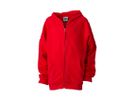JN Hooded Jacket Junior JN059K 100%BW, red, Größe M