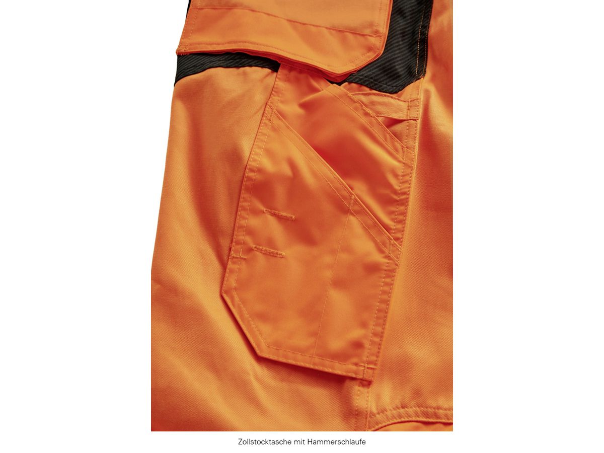 4PROTECT Warnschutz-Bundhose TENNESSEE 3850, leuchtorange/grau, Gr. 46