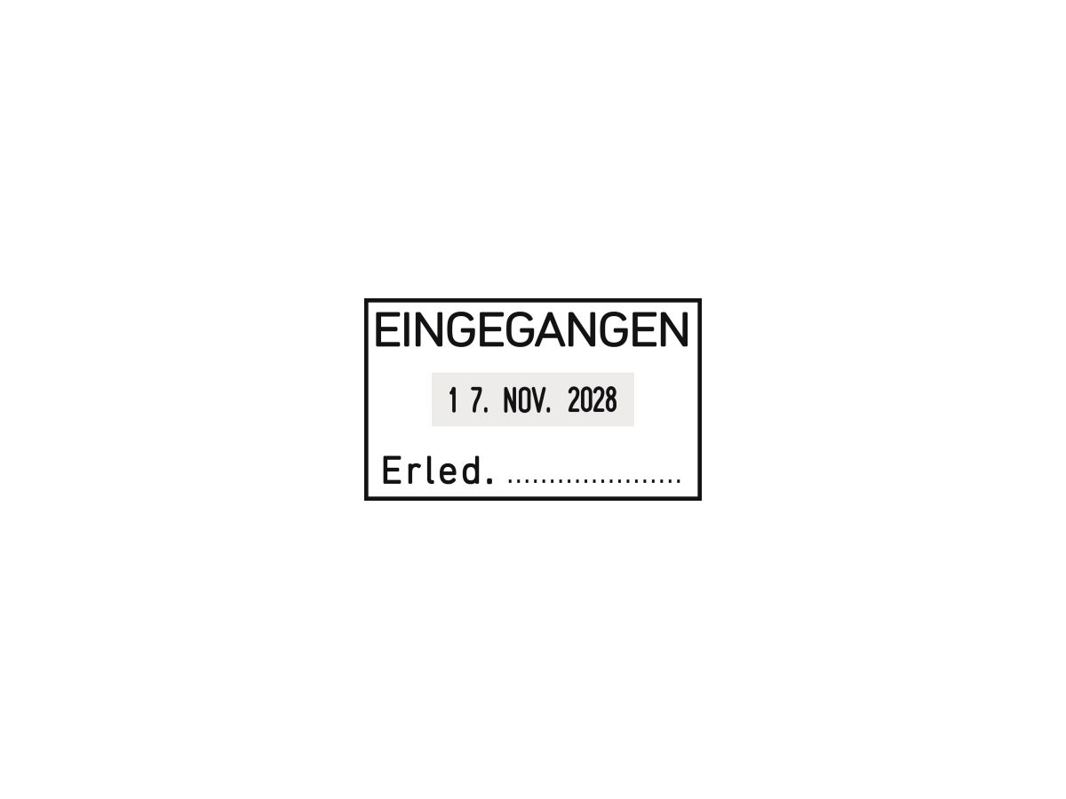 trodat Datumstempel Classic 2910/P04/C9 6x3,5x10,2cm l.gr/rt