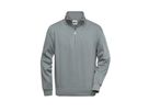 JN Workwear Half Zip Sweat JN831 70%BW/30%PES, dark-grey, Größe 6XL