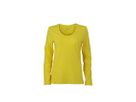 JN Ladies Stretch Shirt lang JN927 95%BW/5%EL, yellow, Größe S