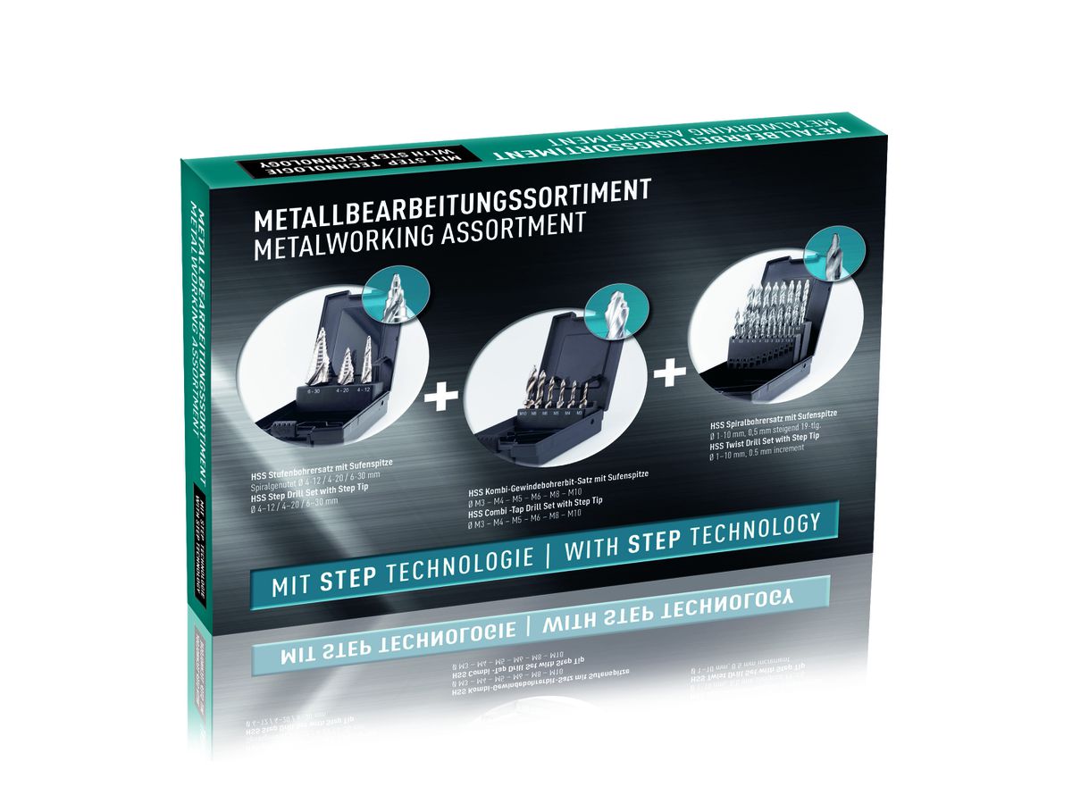 ZIRA HSS Metallbearbeitungssortiment 3-tlg. mit Step Technologie