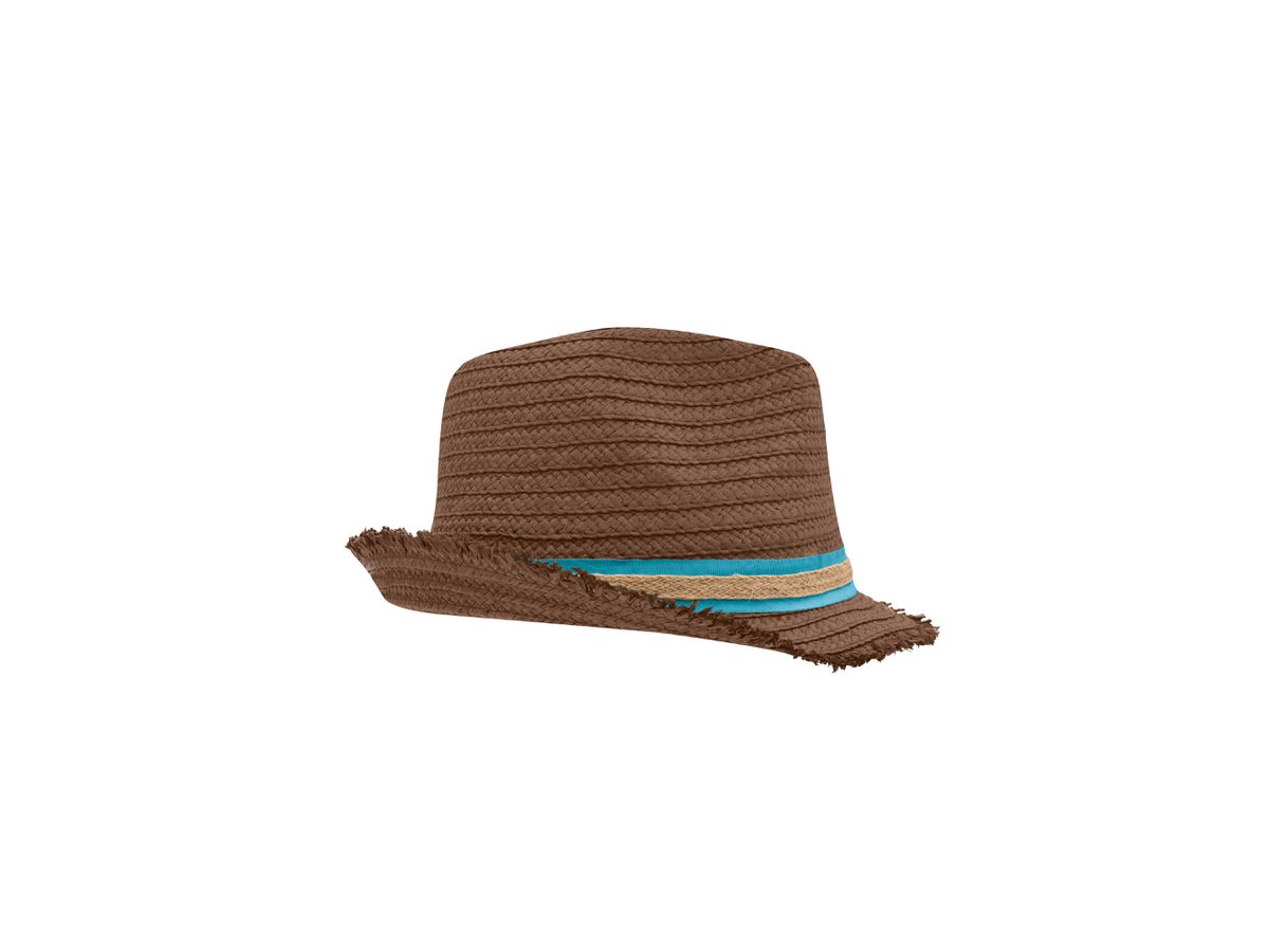 mb Trendy Summer Hat MB6703 nougat/turquoise, Größe L/XL