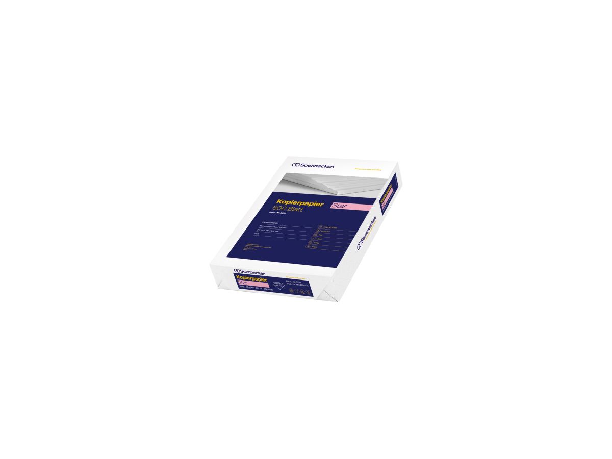 Soennecken Kopierpapier Star 5235 DIN A4 80g weiß 500 Bl./Pack.