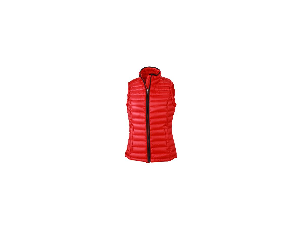 JN Ladies Quilted Down Vest JN1079 100%PES, red/black, Größe M
