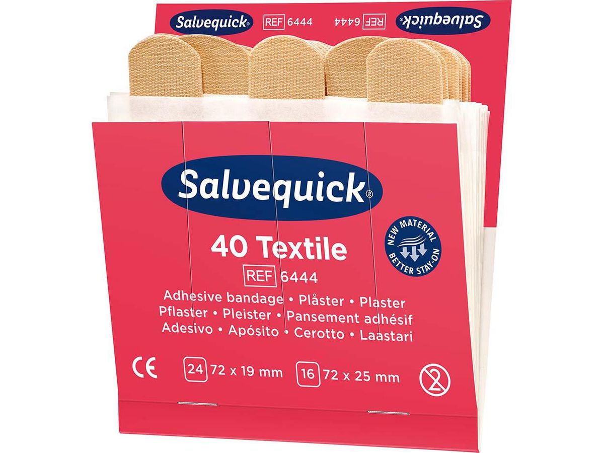 Salvequick Textilpflaster  Nr.6444 81570000 24x 72x19mm, 16x 72x25mm