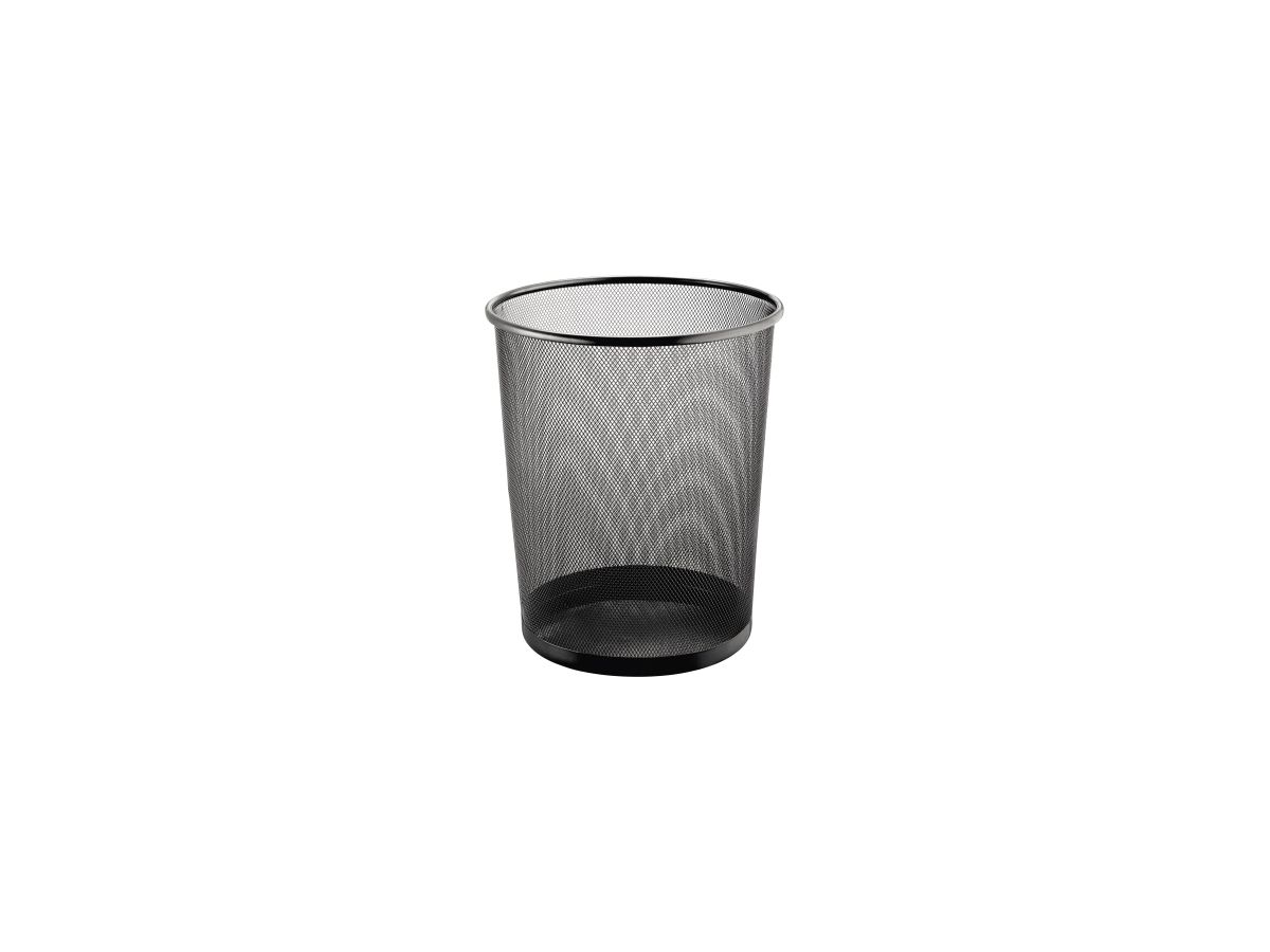 helit Papierkorb Mesh H2518595 26,5x28cm 15l rund Metall schwarz