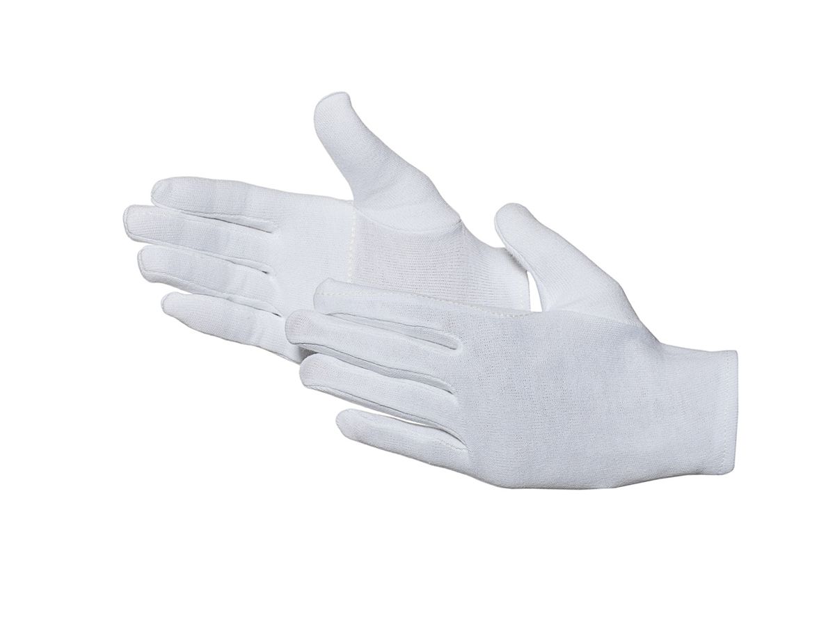 BW-Handschuh mit verstärkter Innenhand u. Schichteln reinweiss 580 Gr.7
