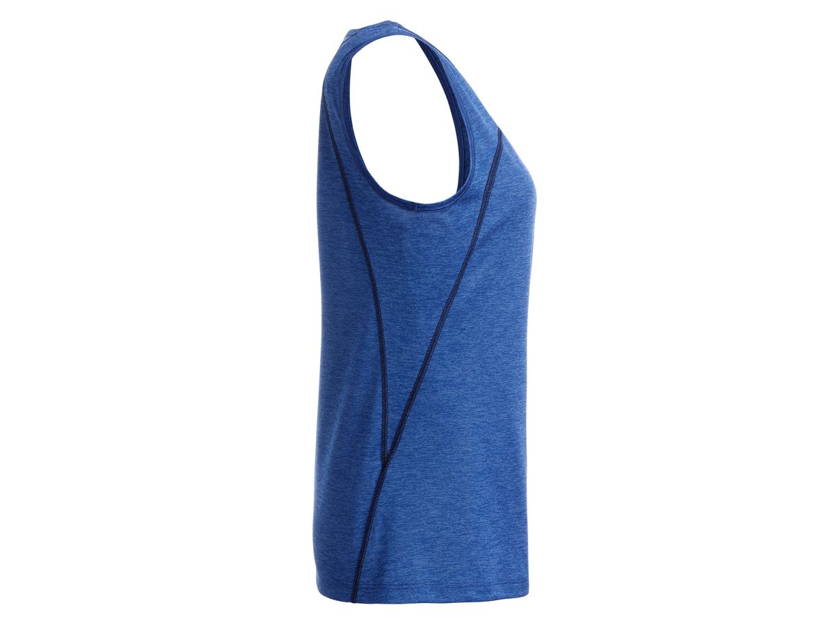 JN Ladies' Sports Tanktop JN493 blue-melange/navy, Größe XXL