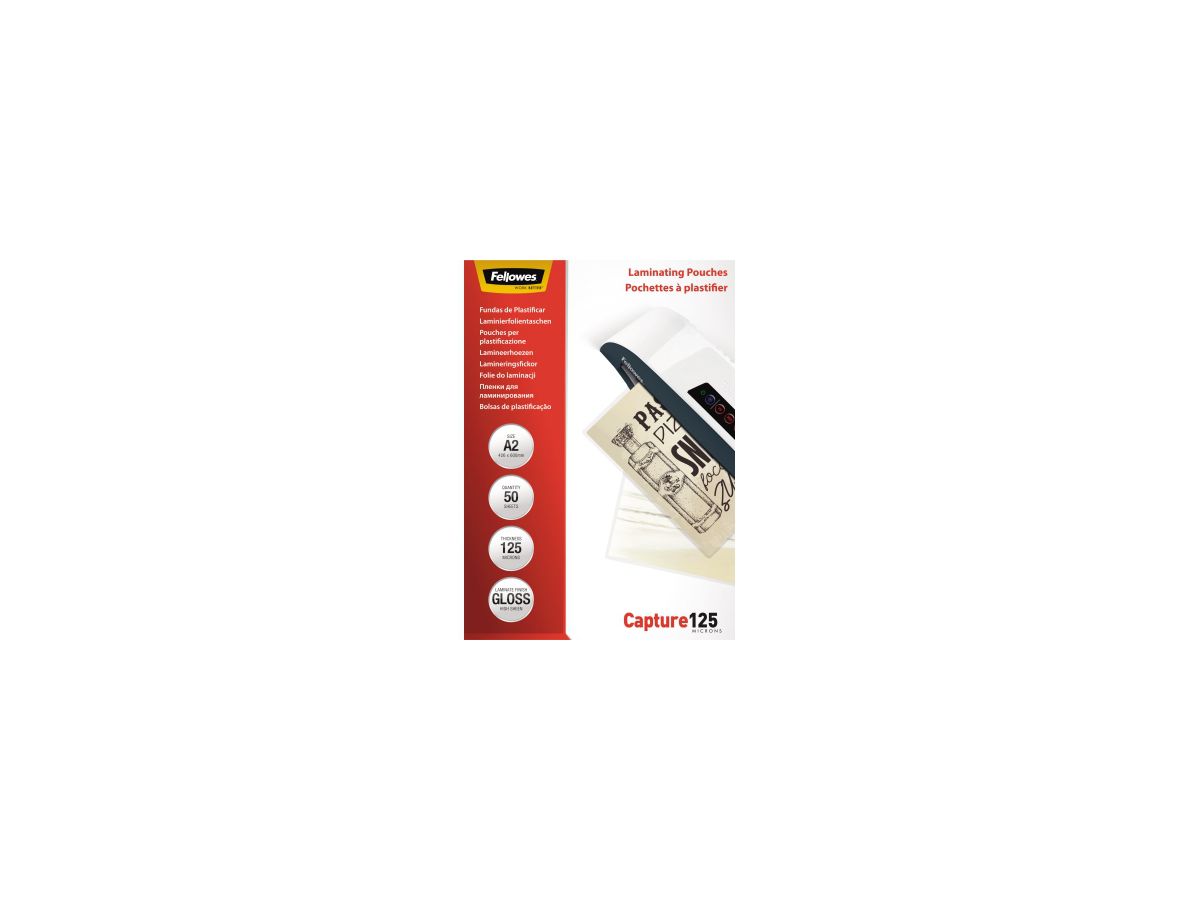 Fellowes Laminierfolie Capture 125 5309302 DIN A2 125mic 50 St./Pack.