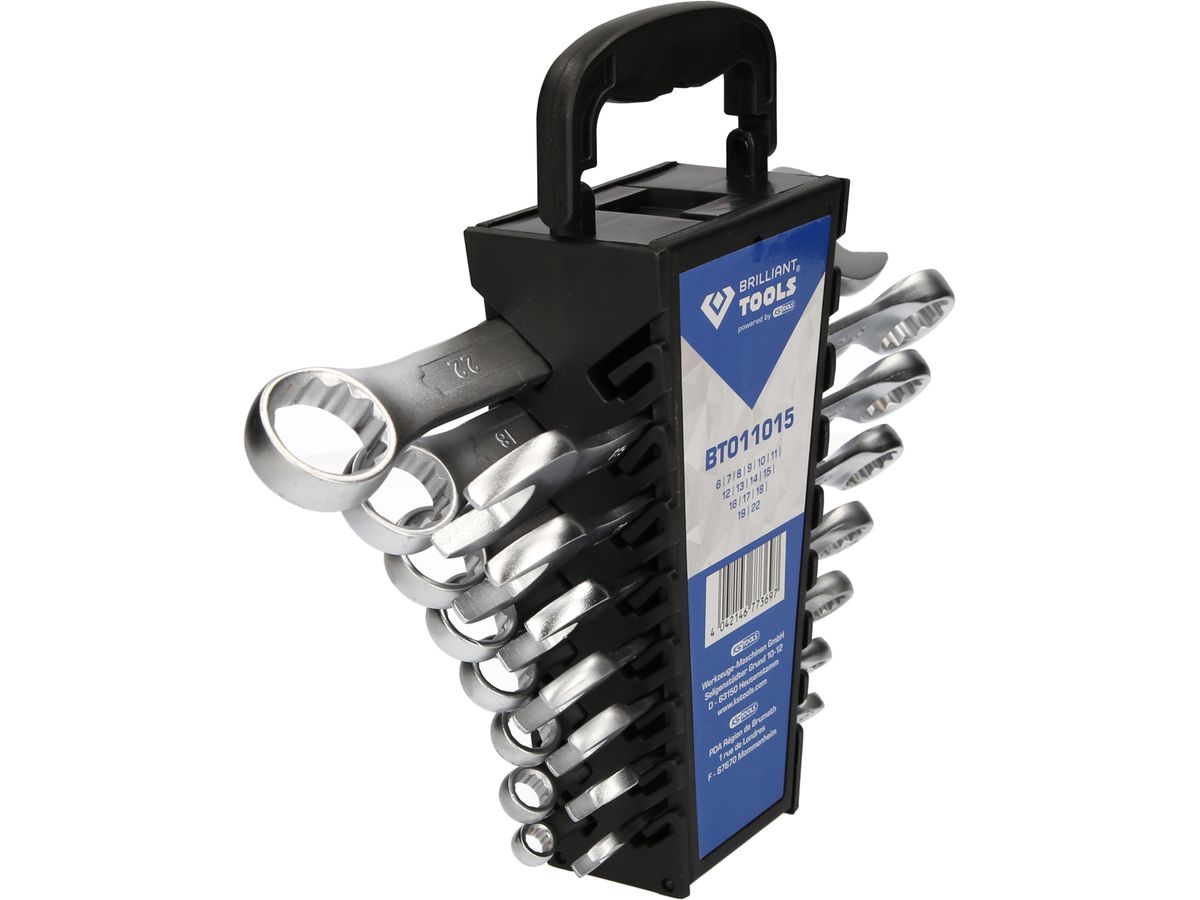 BRILLIANT TOOLS Gabel-Ringschlüssel-Satz,15-tlg.
