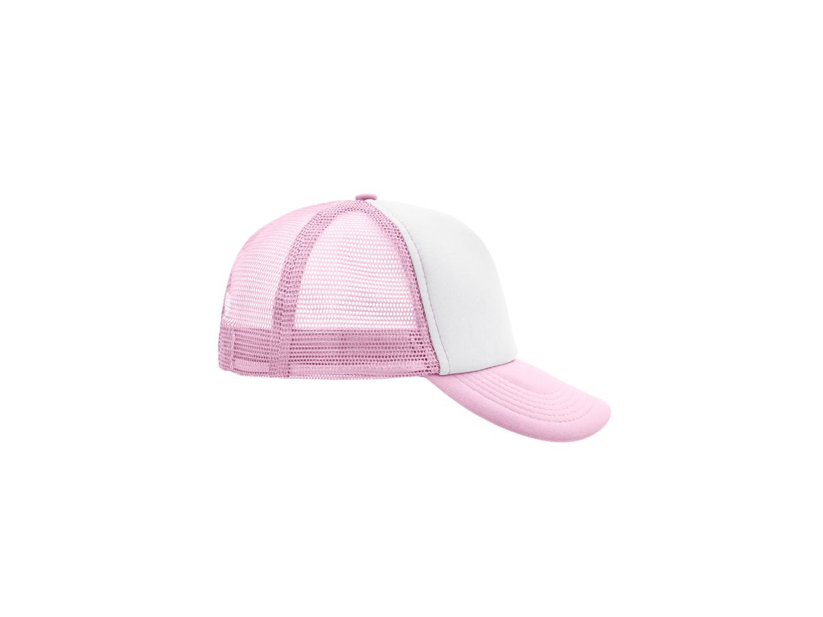 mb 5 Panel Polyester Mesh Cap MB070 white/baby-pink, Größe one size