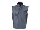 JN Workwear Vest JN822 65%PES/35%BW, carbon/black, Größe XL