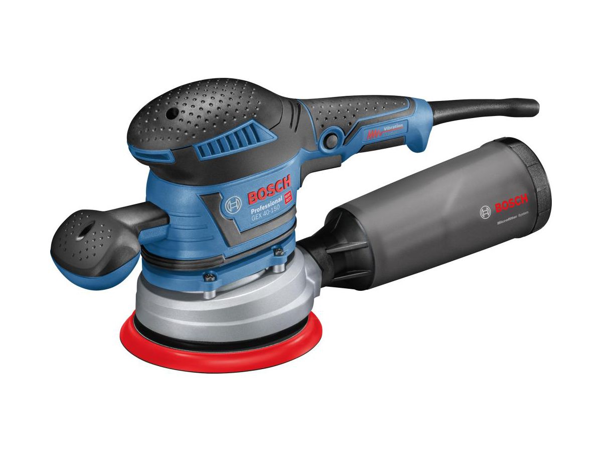 Bosch Exzenterschleifer GEX 40-150 mit 1 x Schleifblatt M480 und L-BOXX