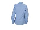 JN Ladies Plain Shirt JN618 100% BW, light-blue/navy-white, Größe S