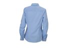 JN Ladies Plain Shirt JN618 100% BW, light-blue/navy-white, Größe M