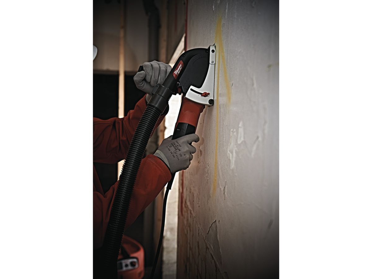 MILWAUKEE Winkelschleifer + Absaughaube Trennen, AGV 15-125 XC DEC-SET