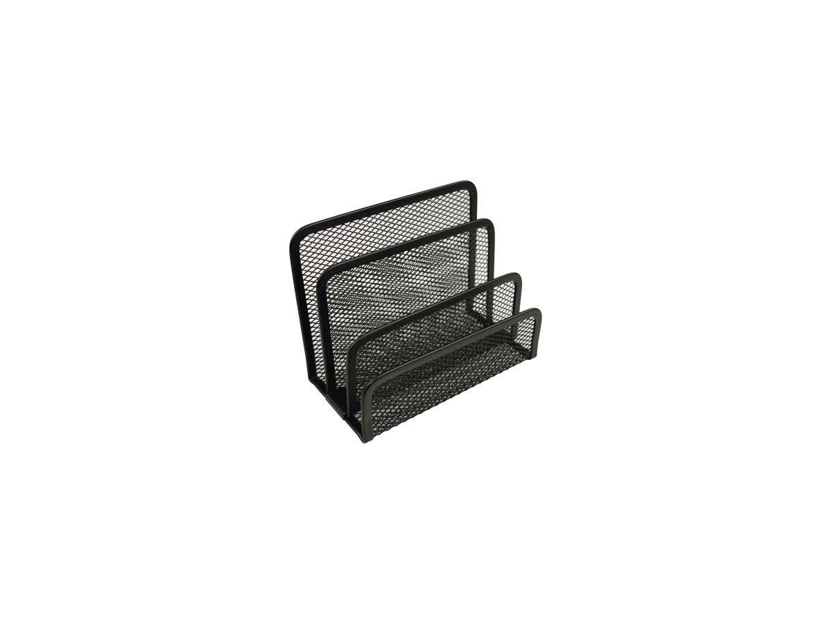 helit Briefständer Mesh H2518395 14x7x9,7cm 3Fächer Metall schwarz