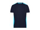 JN Herren Workwear  T-Shirt JN860 navy/turquoise, Größe XS