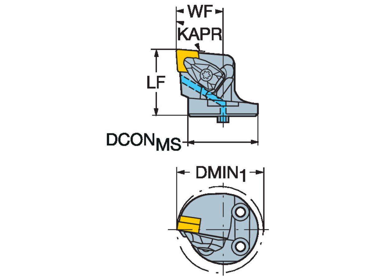 COROMANT T-Max P Schneidkopf zum Drehen 570-DCLNR-40-16-L