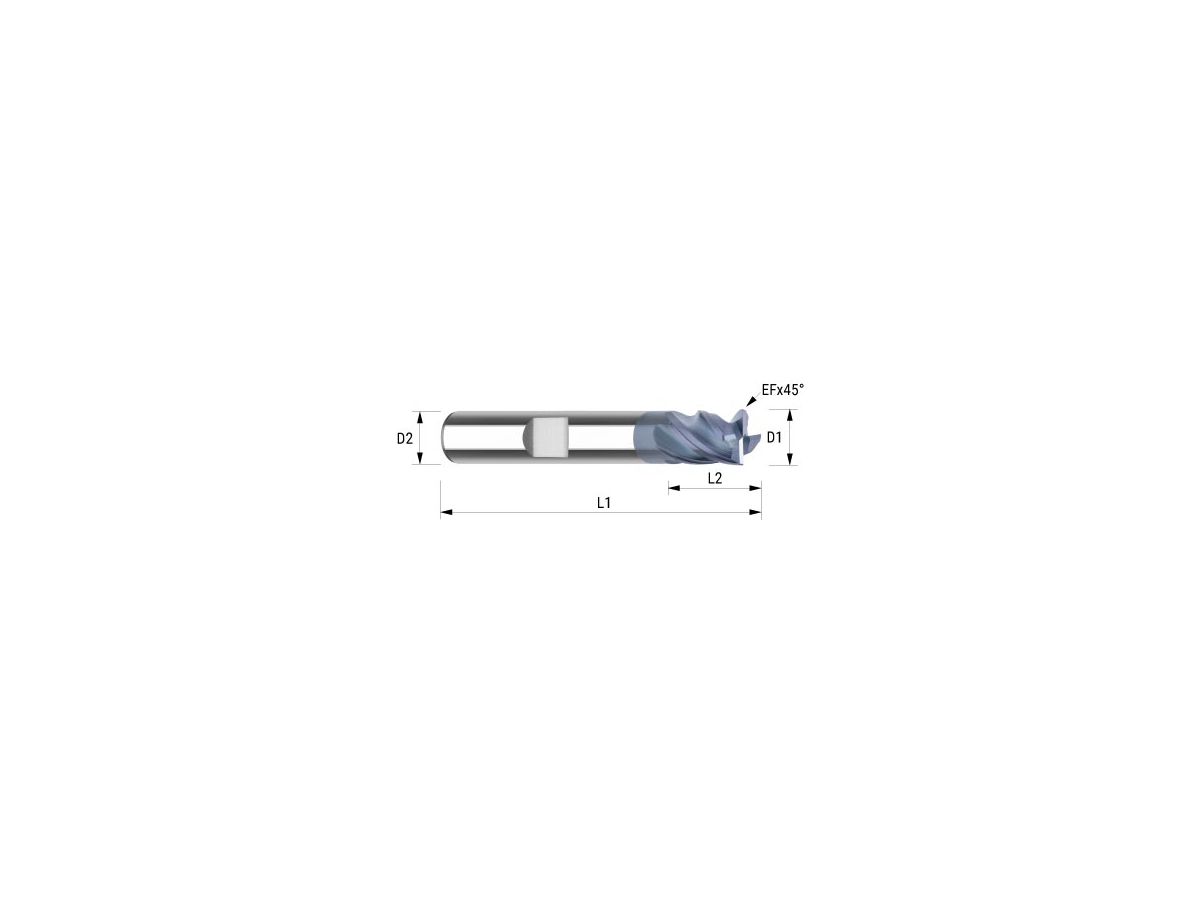 VHM-Schaftfräser Inox-VRC  20,0/EF0,4