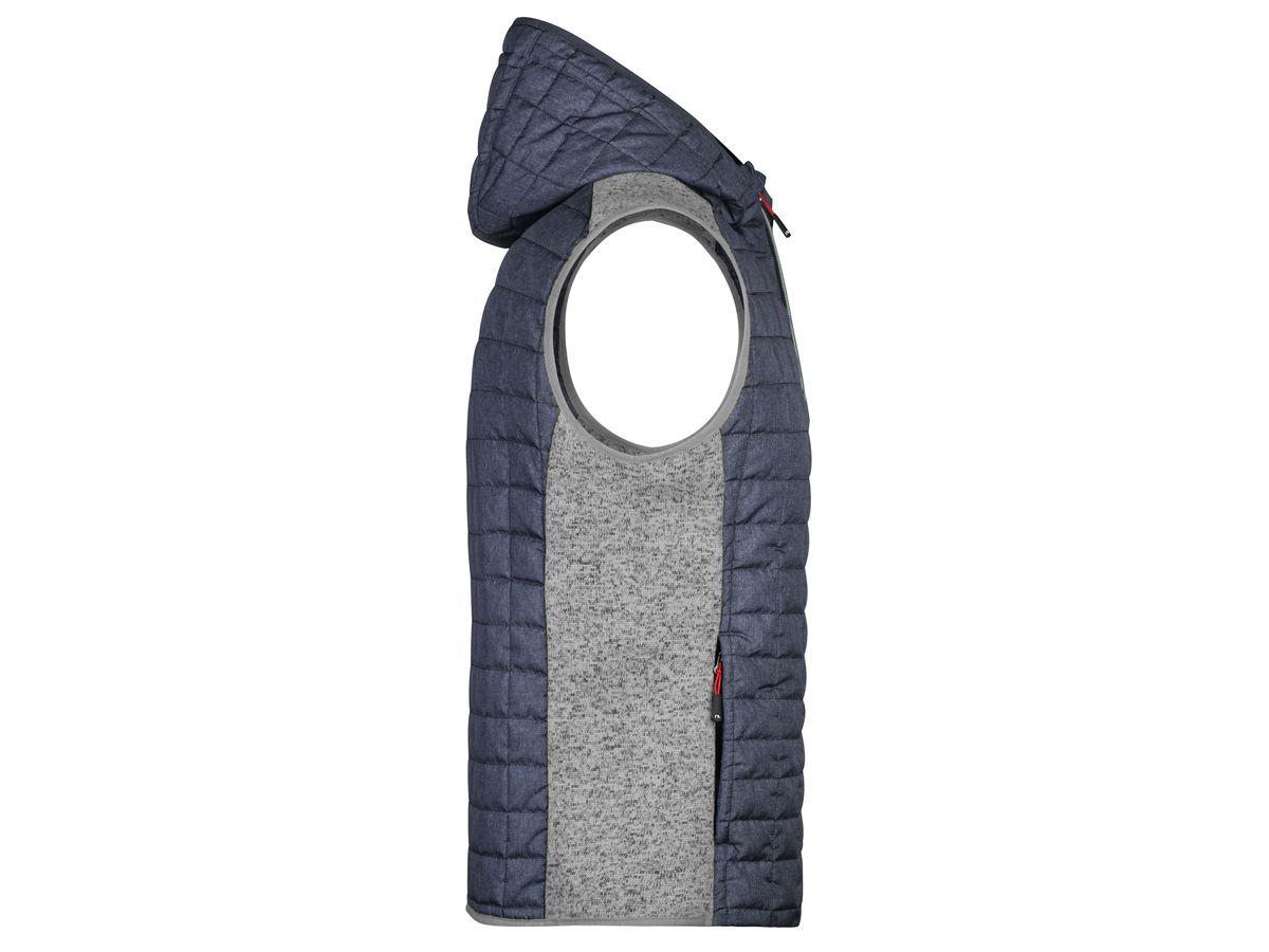 JN Men's Knitted Hybrid Vest JN768 light-mel./anthr.-mel., Größe S