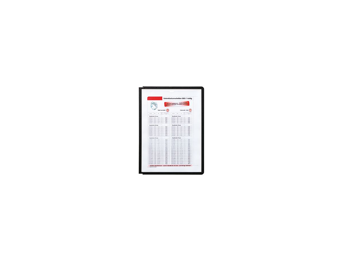 DURABLE Sichttafel SHERPA Panel 560601 DIN A4 PP schwarz