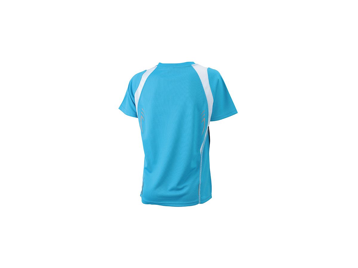 JN Ladies Running-T JN396 100%PES, turquoise/white, Größe S
