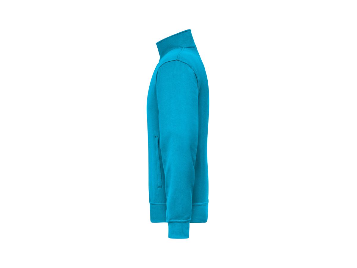 JN Workwear Sweat Jacket JN836 70%BW/30%PES, turquoise, Größe S
